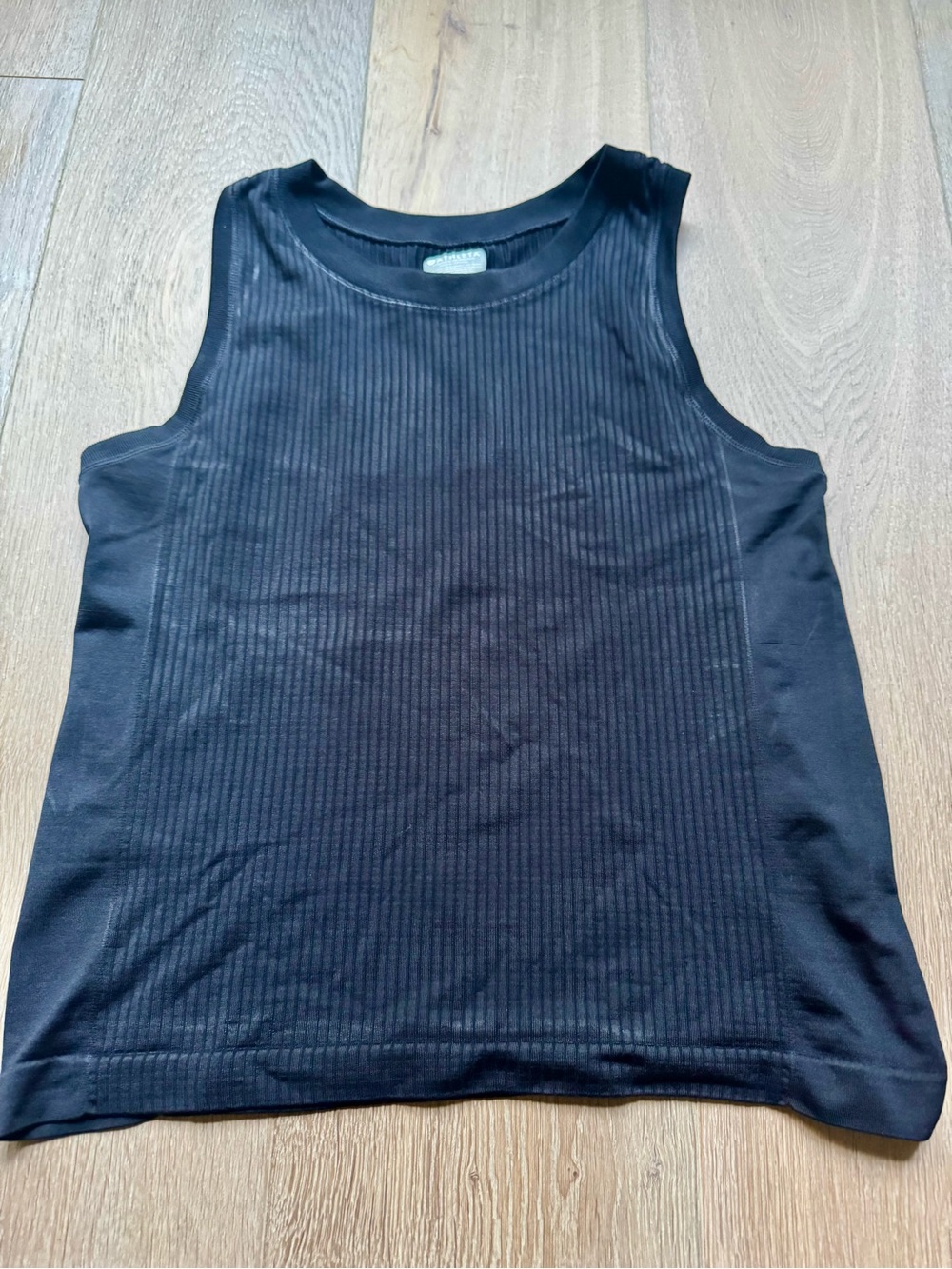 Athleta Black Renew Hip Length Ribbed Tank